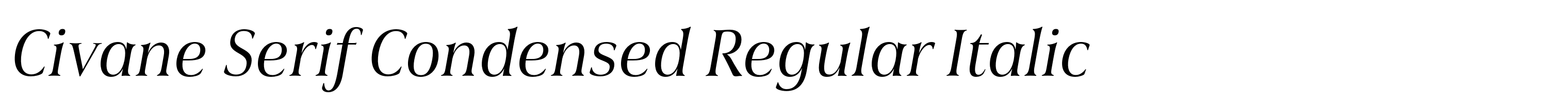 Civane Serif Condensed Regular Italic